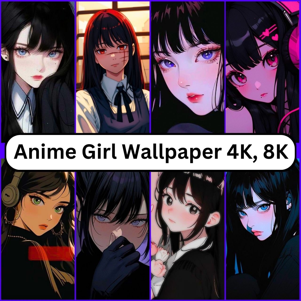 1058 Anime Girl Wallpaper 4K, 8K, HD, 1080p Aesthetic Free